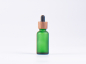 Preview: Grünglasflasche 30ml, mit Pipette Walnut